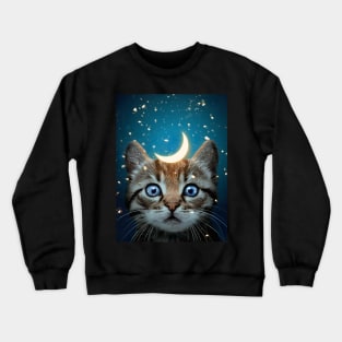Moon Cat Crewneck Sweatshirt